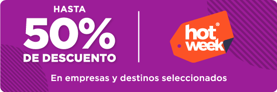 Hot Week 2026: hasta 50% de descuento en pasajes de micro